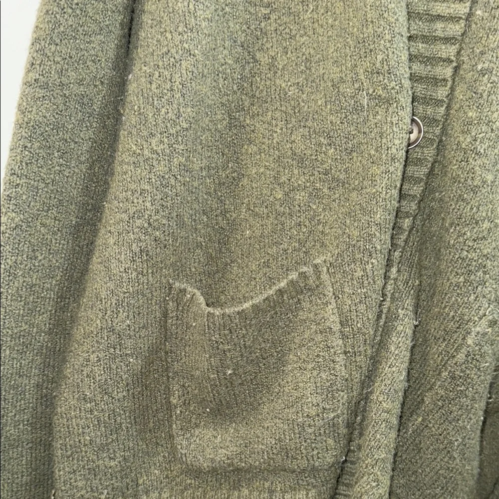 Madewell Textured Olive Cardigan Sweater Size XL - Picture 5 of 10